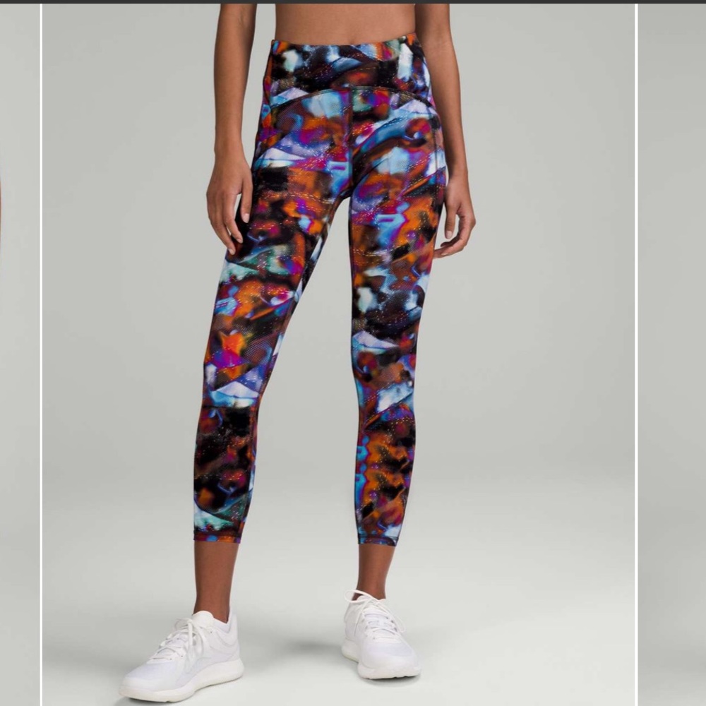 Lululemon Power Thru High-Rise Tight 25"‎ Hyper Drift Multi Size 8 - Picture 2 of 8